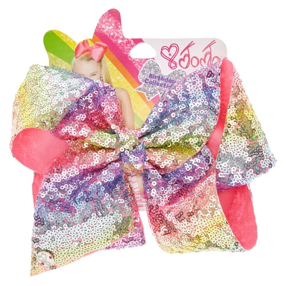JoJo Siwa™ Large Rainbow Sequin Signature Hair Bow